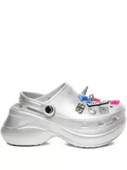 Мюли на платформе из коллаборации с Crocs BALENCIAGA, серебяный