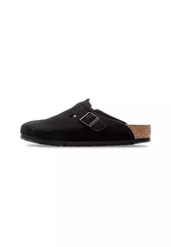 Мюли на плоской подошве BOSTON SOFT FOOTBED Birkenstock, цвет black
