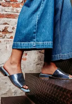 Мюли на плоской подошве GIGI LUNA VIA VAI, цвет blue