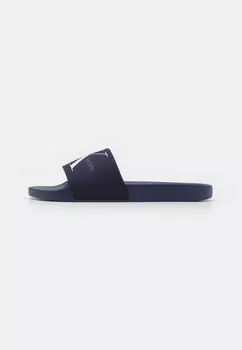 Мюли на плоской подошве SLIDE MONOGRAM Calvin Klein Jeans, цвет navy