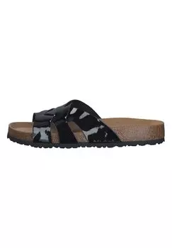 Мюли на плоской подошве Tamaris, цвет black patent