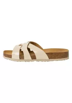 Мюли на плоской подошве Tamaris, цвет nude patent