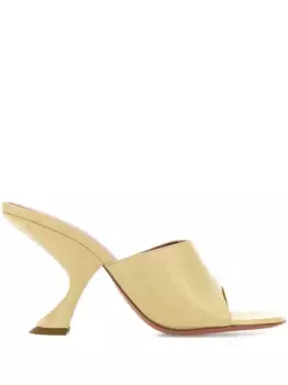 Мюли на скульптурном каблуке Amina Muaddi, золотой