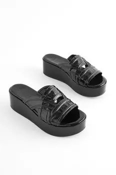 Мюли на танкетке в стиле вестерн Forever Comfort Next, черный