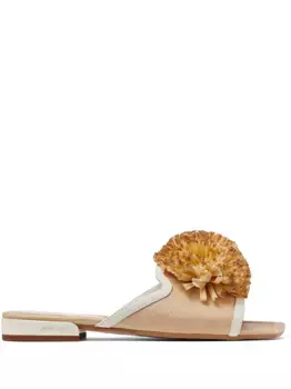 Мюли Nako с помпонами JIMMY CHOO, нейтральный