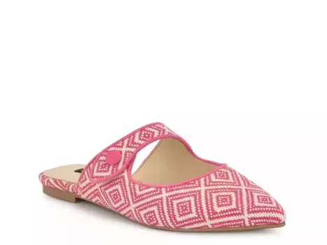 Мюли Nine West Barbra, розовые, с геометрическим принтом