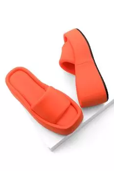 Мюли - Оранжевый - Танкетка Marjin