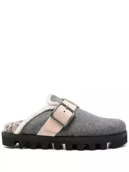 Мюли Peserico Bucke с декоративными ремешками, серый