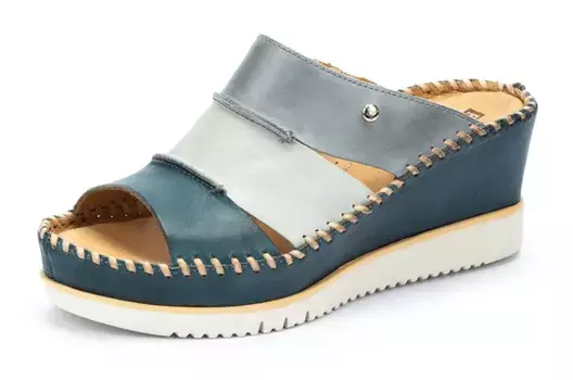 Мюли PIKOLINOS "AGUADULCE", танкетка, летняя обувь, тапочки с эффектным рантовым швом, синий