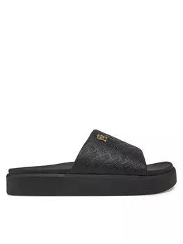 Мюли Platform Monogram Poolslide FW0FW08526 Tommy Hilfiger, черный