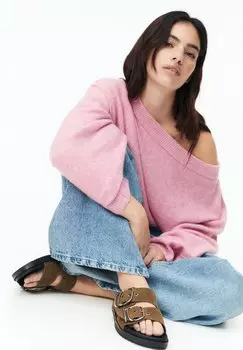 Мюли PULL&BEAR, коричневый