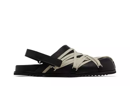 Мюли Rick Owens Hollywood Megalaced Mule Granola 'Black', черный
