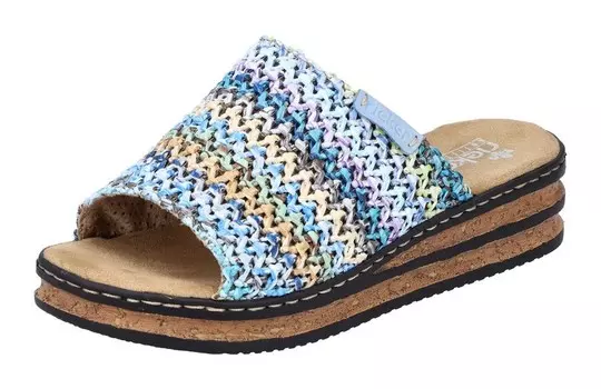 Мюли Rieker, цвет Blue/Navy/Light blue