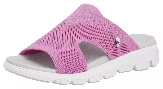 Мюли Rieker EVOLUTION, танкетка, летняя обувь, тапочки на резинке для удобной посадки, цвет Flieder