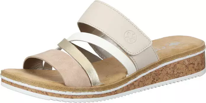 Мюли rieker Klassische, цвет altrosa/lightgold/offwhite/perle