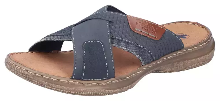 Мюли Rieker, летняя обувь, тапочки, шлепанцы для бассейна с мягкой стелькой, синий