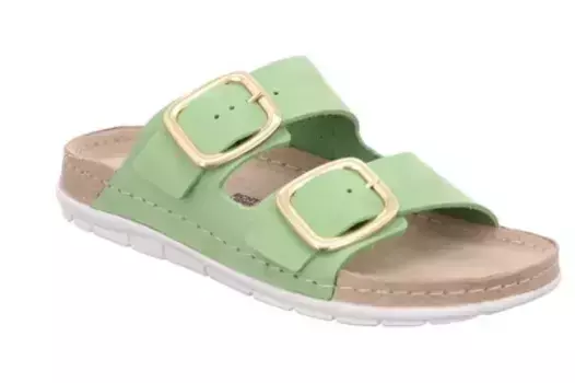 Мюли Rohde "Rodigo", каблук-танкетка, летняя обувь, тапочки модных ярких цветов, цвет Kiwi