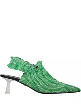 Мюли с эластичным ремешком Amy Crookes, зеленый