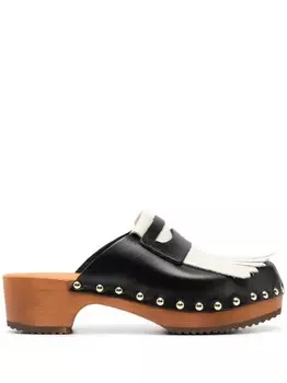 Мюли с бахромой Jejia, черный