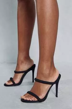 Мюли с двойным веревочным ремешком и мягкой подкладкой MISSPAP, черный