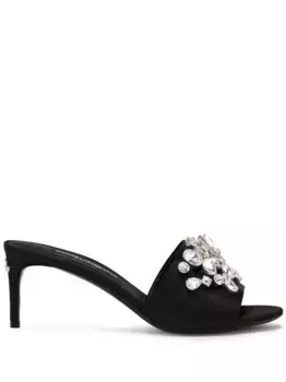Мюли с кристаллами DOLCE & GABBANA, черный