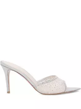 Мюли с кристаллами Gianvito Rossi, серебяный