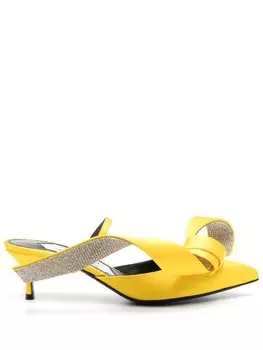 Мюли с крупным бантом Sergio Rossi, желтый