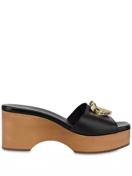 Мюли с логотипом Love Moschino, черный