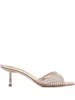 Мюли с открытым носком и бусинами Le Silla, золотой