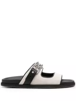 Мюли с открытым носком и логотипом Bally, нейтральный