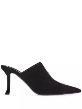 Мюли с полосками Ferragamo, черный