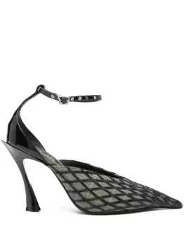 Мюли с узором Mugler, черный