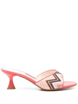 Мюли с узором зигзаг Missoni, розовый