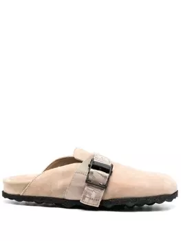 Мюли с закругленным носком и пряжками Off-White, бежевый