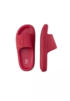 Мюли с застежкой-липучкой и толстой мягкой подошвой Sheego, пурпурный