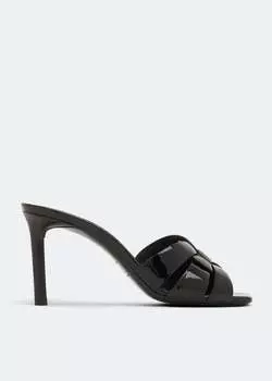 Мюли SAINT LAURENT Tribute mules, черный