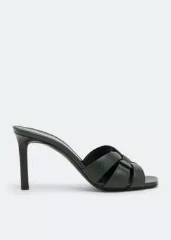 Мюли SAINT LAURENT Tribute mules, зеленый