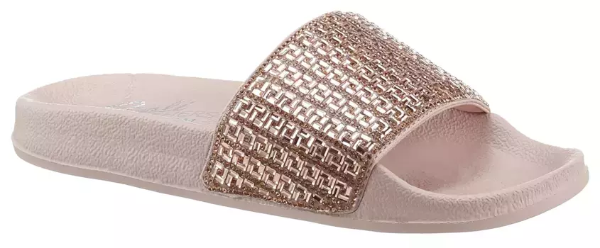 Мюли Skechers "POP UPS NEW SPARK", летняя обувь, тапочки со сверкающей повязкой, цвет Rosgoldfarben