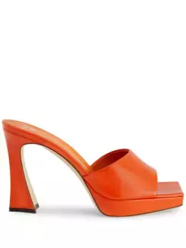 Мюли Solhene 100 на платформе Giuseppe Zanotti, оранжевый