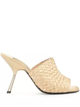 Мюли sr Seville из рафии Sergio Rossi, бежевый