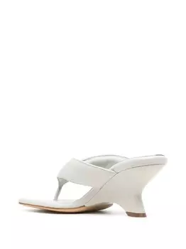 Мюли-стринги на танкетке каменно-серого цвета GIA BORGHINI