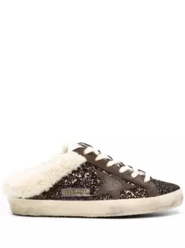 Мюли Super-Star с блестками GOLDEN GOOSE, коричневый