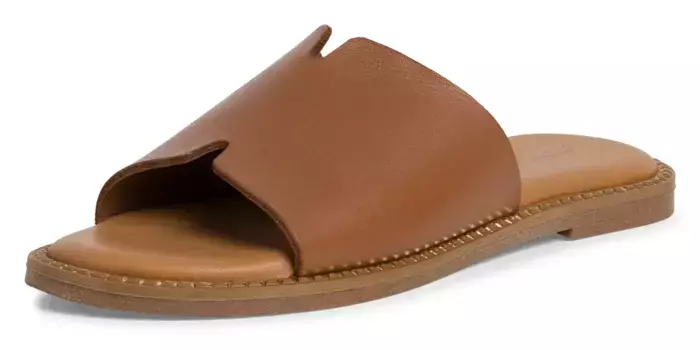Мюли Tamaris, летние туфли, тапочки с широкой повязкой, цвет Cognac