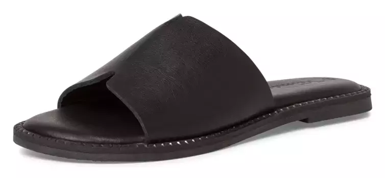 Мюли Tamaris, летние туфли, тапочки с широкой повязкой, черный