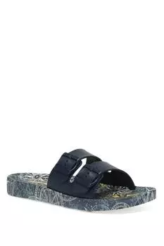 Мюли - Темно-синий - Плоская подошва Polaris, темно-синий