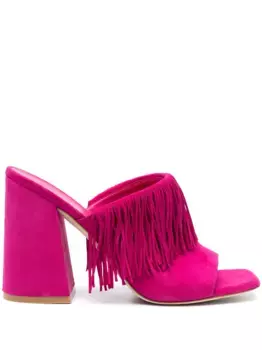Мюли Tia Fringe 100 Stuart Weitzman, розовый