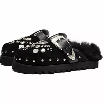 Мюли Toga Pulla Faux Fur, черный