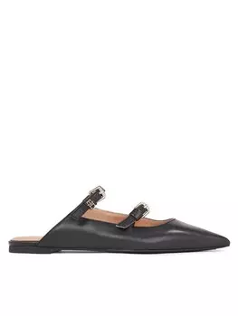 Мюли Tommy Hilfiger Th Pointy Leather Mule FW0FW07722, черный