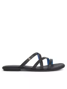 Мюли Tommy Hilfiger Th Strap Flat Sandal FW0FW08067, черный