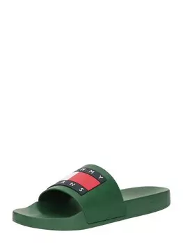 Мюли Tommy Jeans Essential, темно-зеленый